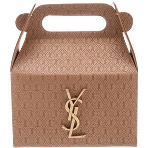SAINT LAURENT TAKEAWAY BOX VEGETABLE TANNED LEATHER DUSTY VINTAGE BROWN